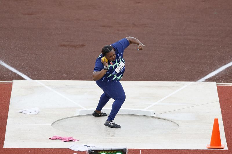 Michelle Carter will be in action at the US Olympic Track and Field Trials 2021 (Photo by Steph Chambers/Getty Images)