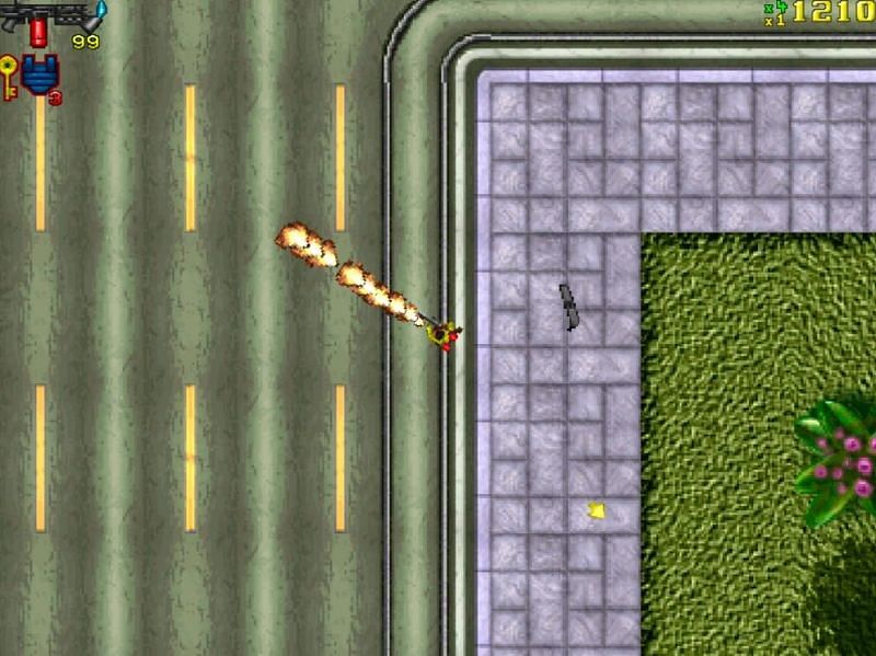 The flamethrower, as seen in GTA 1 (Image via GTA Wiki)