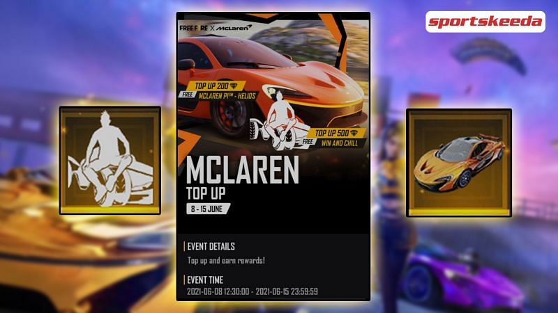 The new McLaren event is offering two rewards on topping up diamonds
