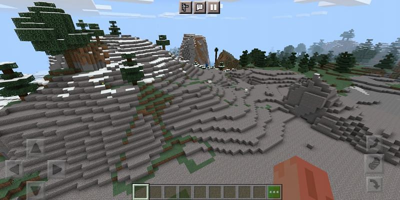 Gravel mountains (Image via Minecraft)