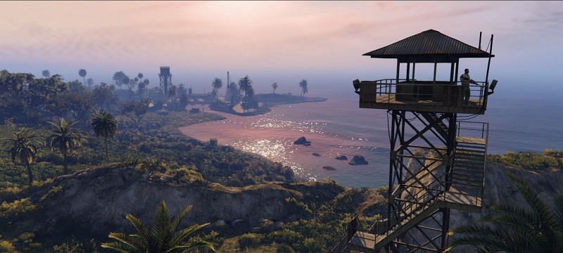 Cayo Perico looks beautiful (Image via GTA Wiki)