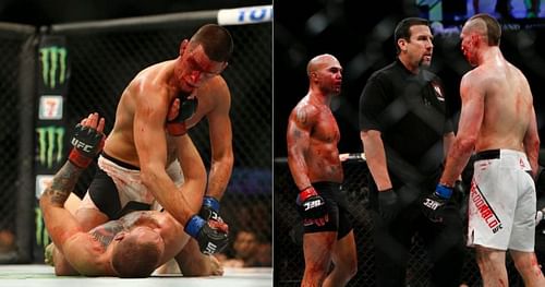 Diaz vs McGregor 1 (left) and Lawler vs McDonald (right)