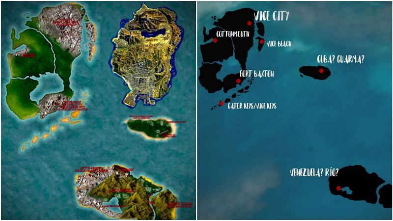 Instant Gaming - GTA V VS GTA VI map size comparison