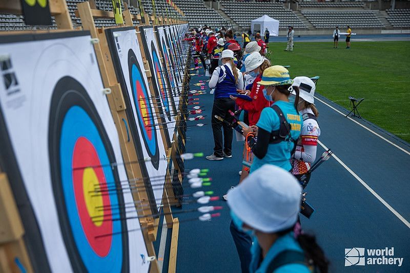 Action during the Archery World Cup Stage 3 in Paris
