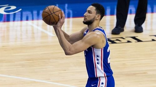 Ben Simmons at the free-throw line