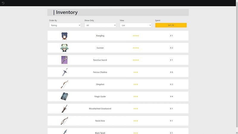Players can check their inventory (Image via Uzair Ashraf)