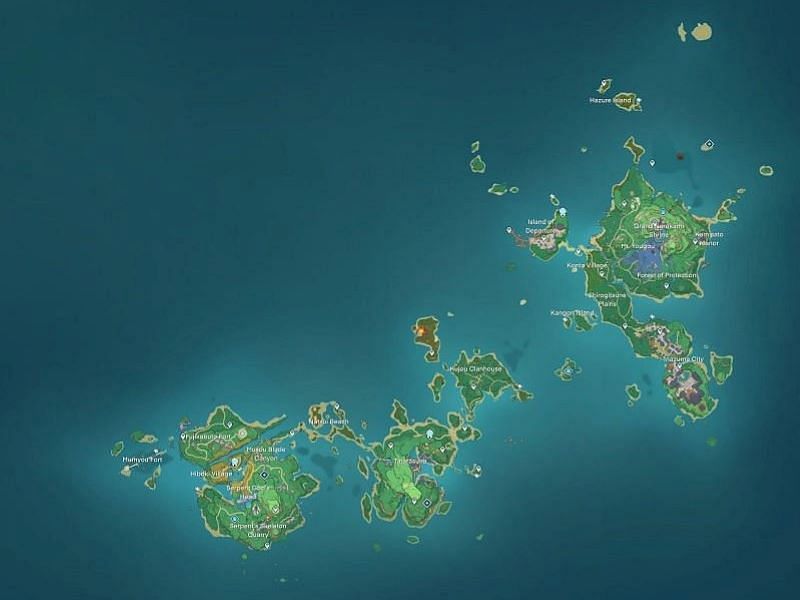 Inazuma map (image via Genshin Intel)