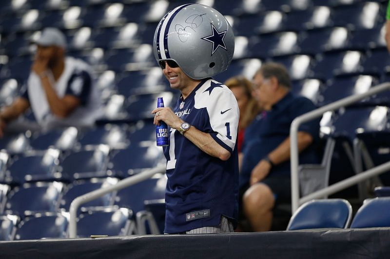 Dallas Cowboys fan enjoying the game
