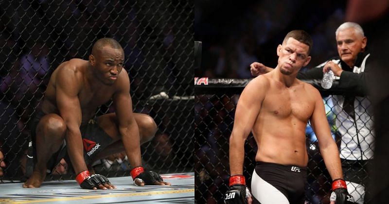 Kamaru Usman (left) &amp; Nate Diaz (right) [Image Credits- The Athletic]