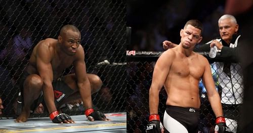 Kamaru Usman (left) & Nate Diaz (right) [Image Credits- The Athletic]