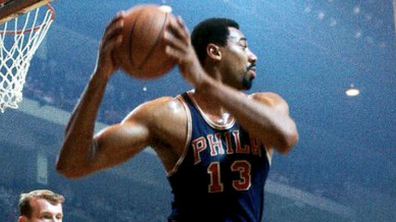 Wilt Chamberlain with the Philadelphia 76ers