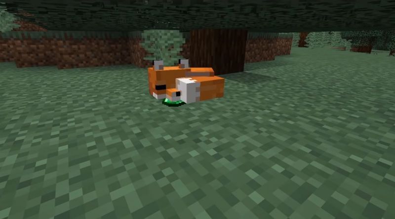 A fox with an emerald in its mouth (Image via ExplodingTNT)