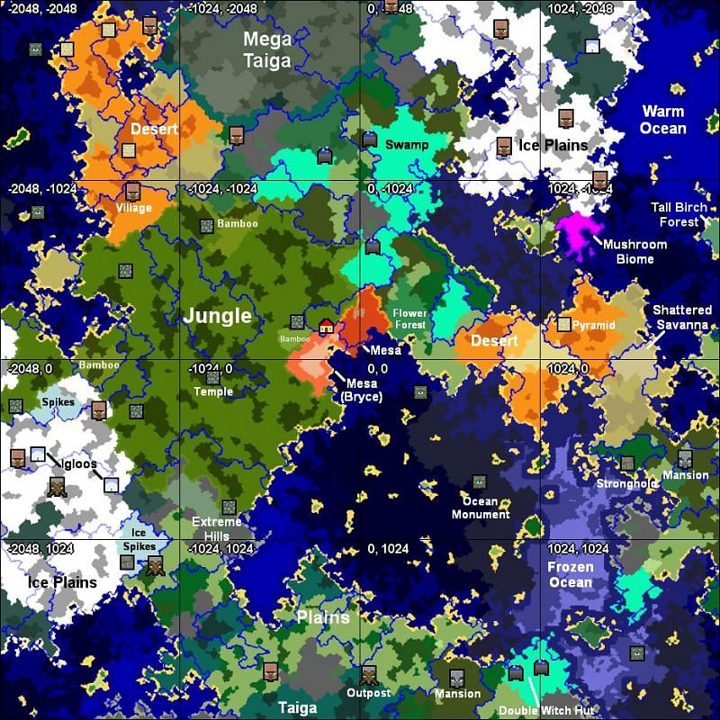 Seed Map For Mcpe 5 Best Minecraft 1.17 Caves & Cliffs Update Seeds With All Biomes