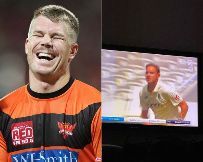 "Trying to get some sleep but this bloke pops up on my tv screen!!" - David Warner hilariously recalls battle with Stuart Broad