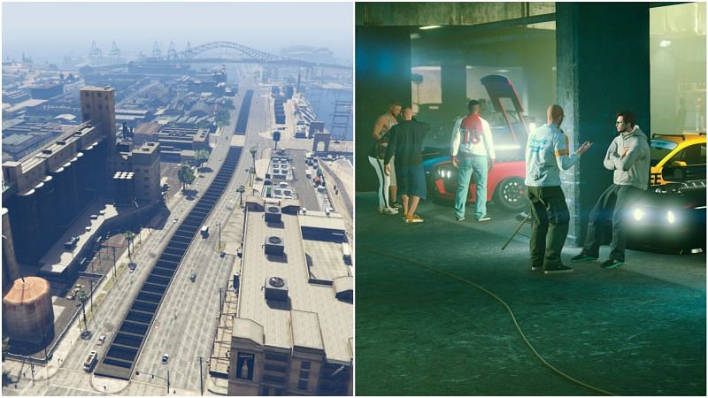 The LS Car Meet warehouse is located at Cypress Flats (Images via GTA Wiki and Rockstar Games)