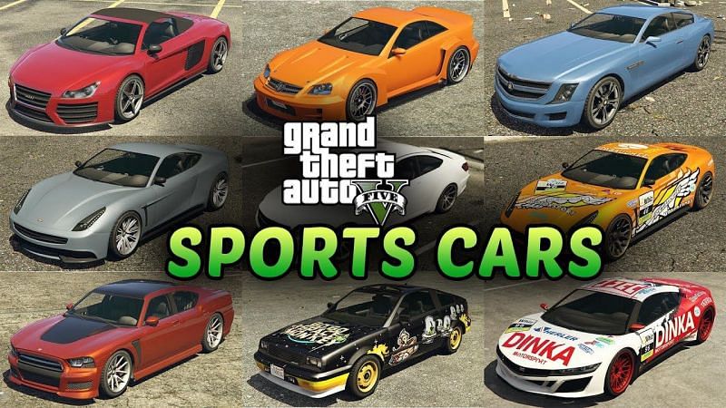 Sports Cars in GTA ( Source: Youtube @GTA 5 Cars )