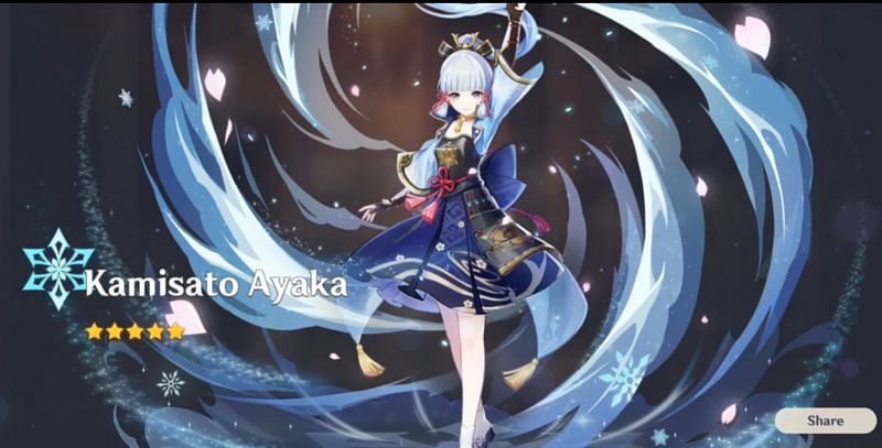 Ayaka summoned (image via SuperFlyGamerGuy)