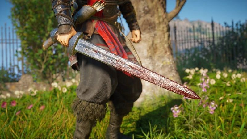 One-handed swords in Assassin&#039;s Creed Valhalla (Image via Ubisoft)