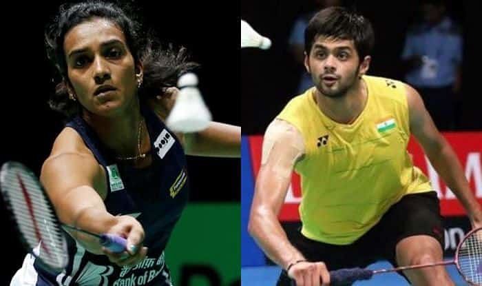 PV Sindhu (left) and B Sai Praneeth