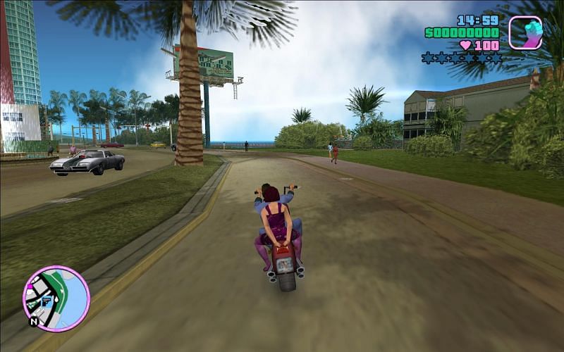 Only the first half of the dialogue will play if they&#039;re on a motorcycle (Image via GTA Wiki)