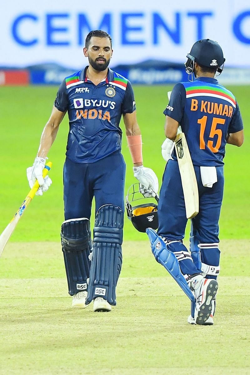 Deepak Chahar and Bhuvneshwar Kumar put up a match-winning partnership of 84 runs for the 8th wicket