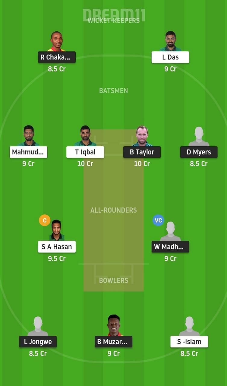 ZIM vs BAN Dream11 Tips