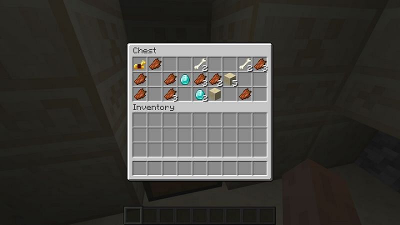 Loot found in the temple (Image via Minecraft)