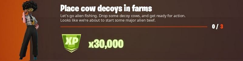 &quot;Place cow decoys in farms&quot; Week 6 Legendary challenge (Image via ShotgunDr/Twitter)