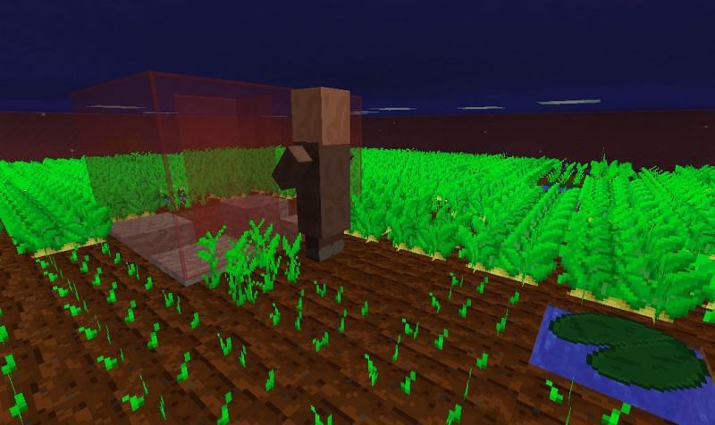 A peaceful villager tending to their crops (Image via minecraftforum)