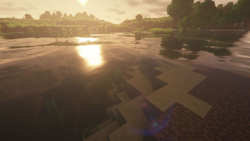Commands can be used to remove water from large areas easily (Image via Minecraft)