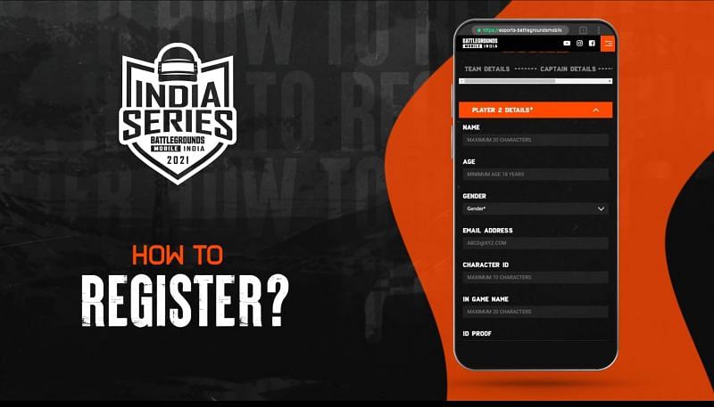 The Battlegrounds Mobile India Series registration process page 2/2 (Image via BGMI official website)