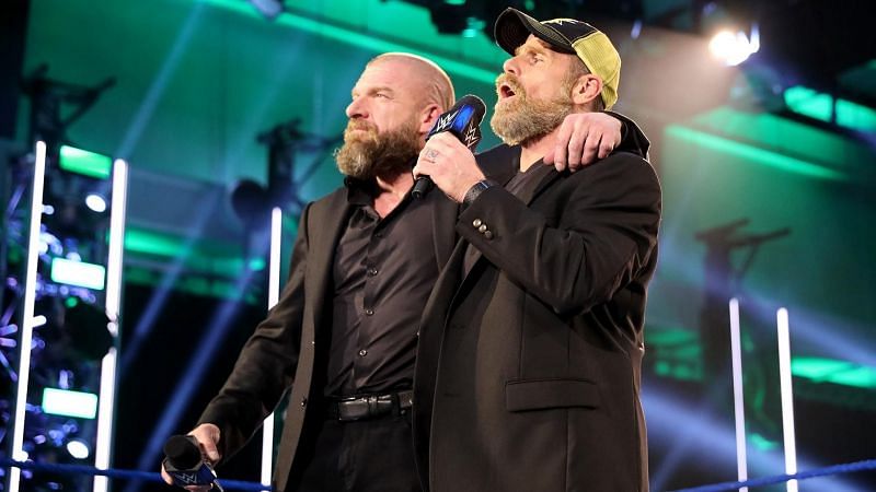 Triple H and Shawn Michaels in the WWE Performance Center