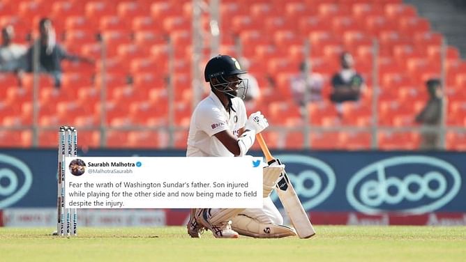 "Can someone clarify?"- Twitterati confused as Washington Sundar takes the field despite injury