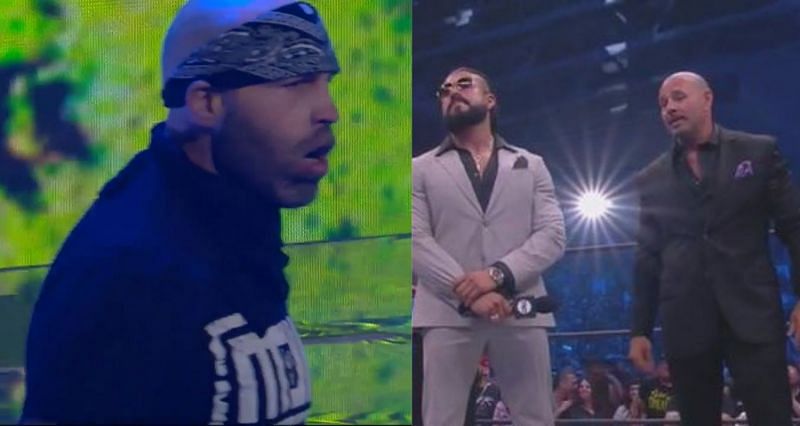 Nick Gage; Andrade with Chavo Guerrero