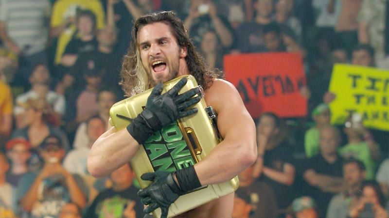 Seth Rollins after becoming Mr. Money in the Bank