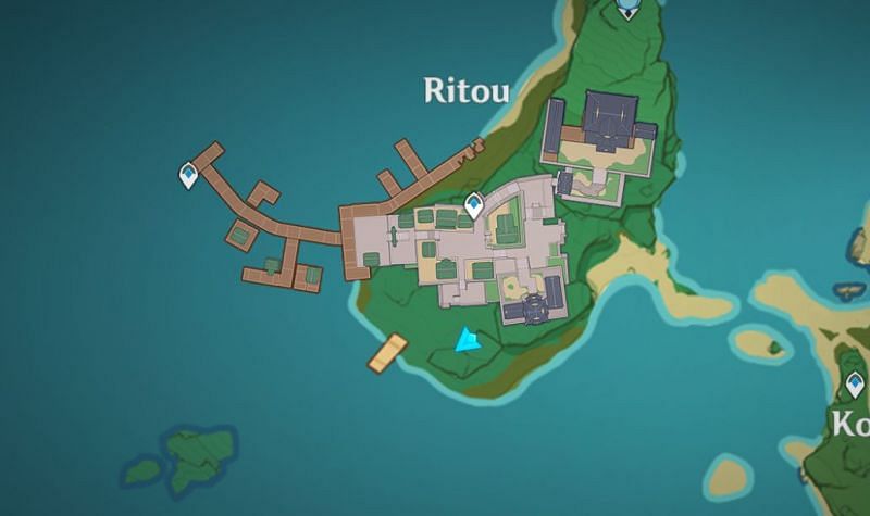 Location of the old house on the map (Image via Genshin Impact)