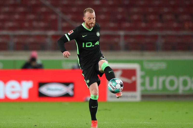 Max Arnold in action for Wolfsburg