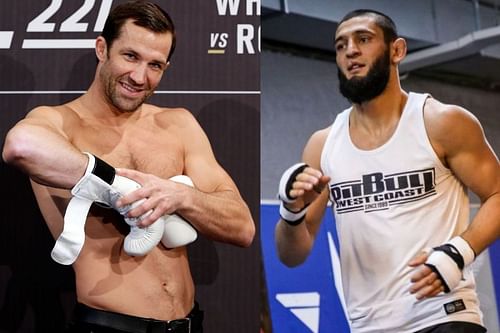 Khamzat Chimaev (R) reveals why he turned down the Luke Rockhold (L) fight. [Image credit: @khamzat_chimaev via Instagram]