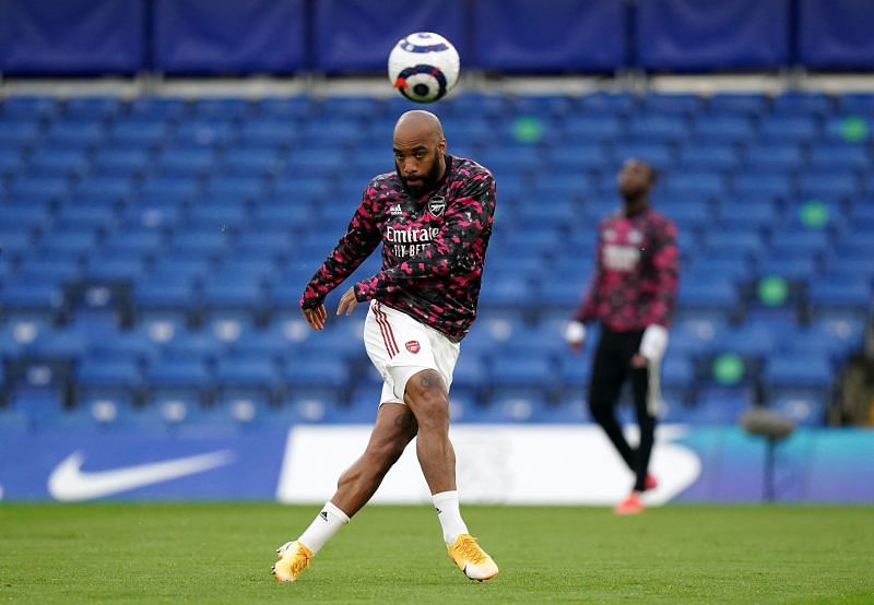 Alexandre Lacazette in training for Arsenal