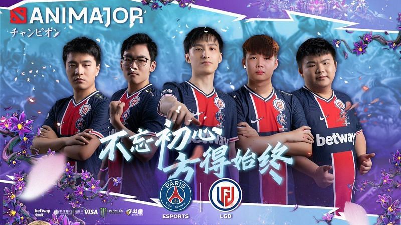 PSG.LGD clinched the last Dota 2 Major title in Kyiv (image via Twitter)
