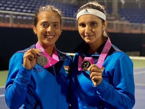 Ankita Raina and Sania Mirza