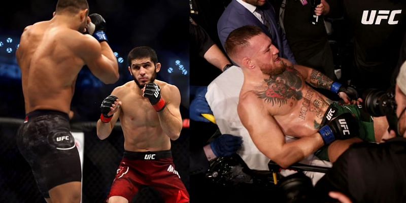 Islam Makhachev (left) and Conor McGregor (right) via Getty Images