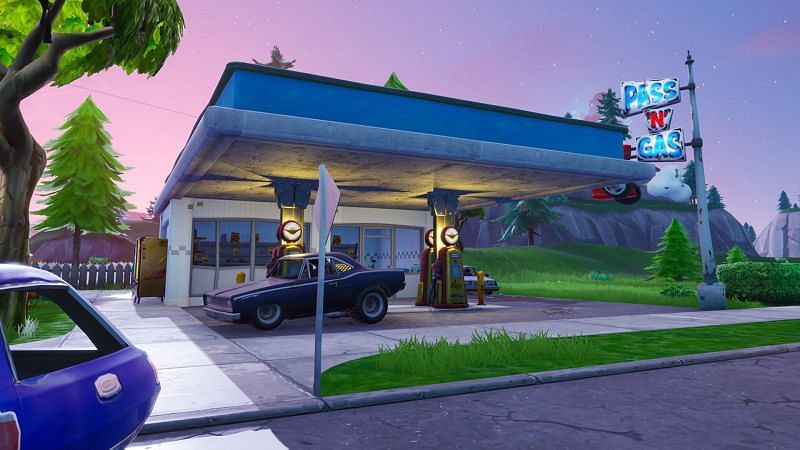 Fortnite gas stations (Image via Shacknews)