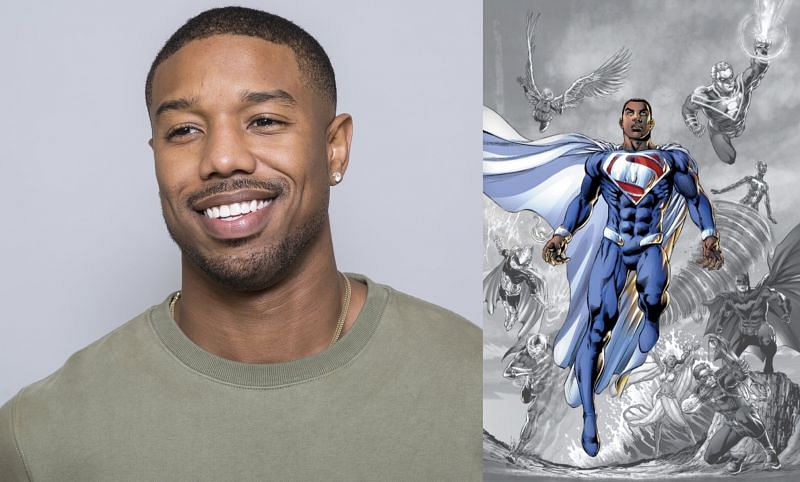 Michael B. Jordan and Val-Zod in comics (Image via Willy Sanjuan/Invision/AP and Detective Comics)