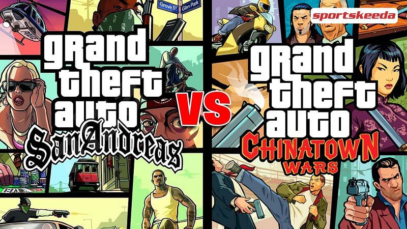 What is the GTA San Andreas download size on Android and iOS devices?