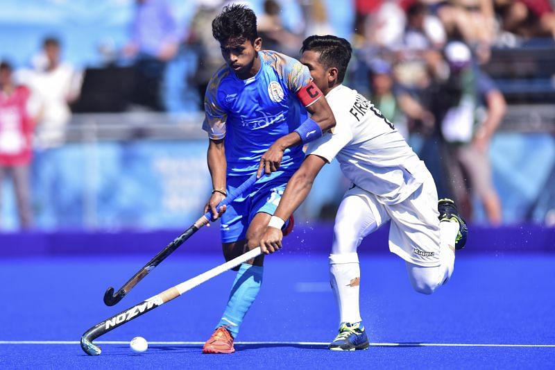 Captain Vivek Sagar Prasad at the Youth Olympics 2018.