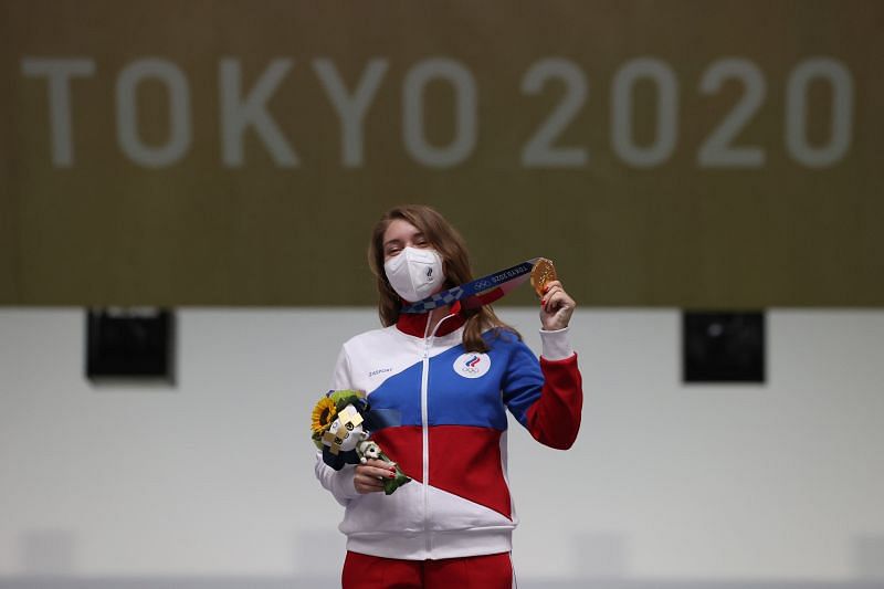 Shooting - Olympics: Day 2 - Vitalina Batsarashkina wins gold