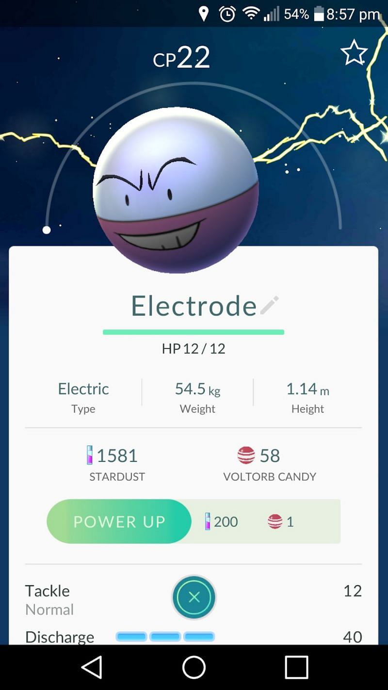 Electrode Pokemon Go