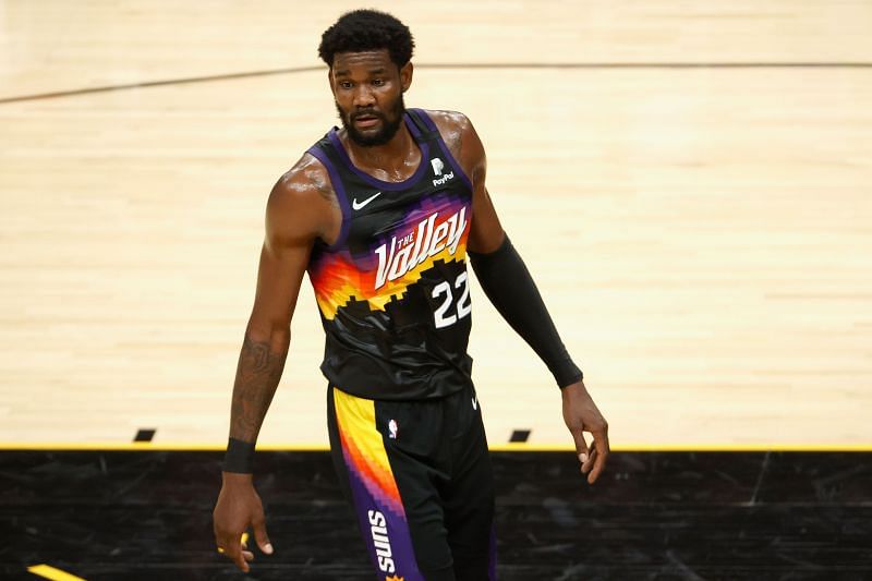 Deandre Ayton #22 in Game 2 of the NBA Finals