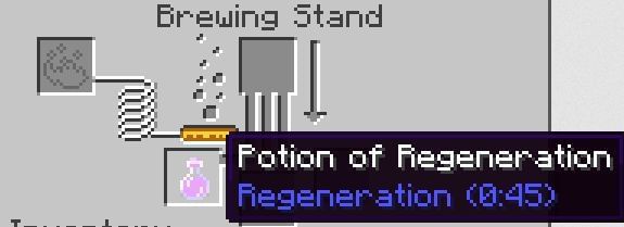 A freshly brewed potion of regeneration (Image via Minecraft)